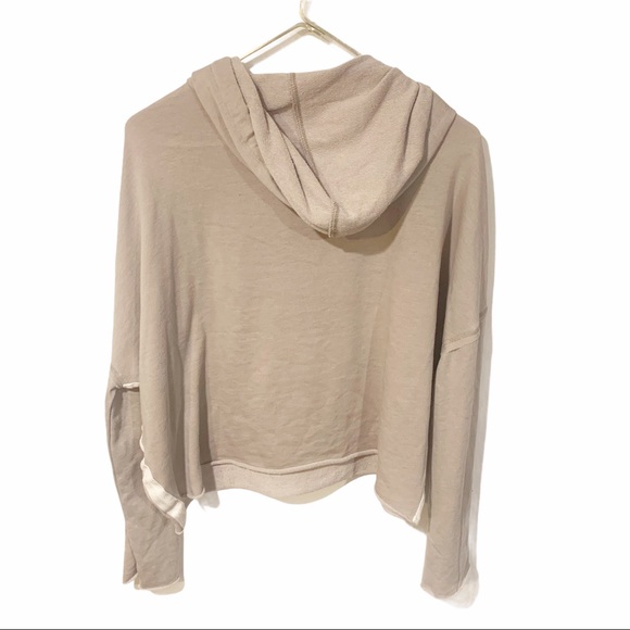 Betsey Johnson Size XL Raw Edge Cropped Hooded Sweatshirt‎ - Picture 6 of 6